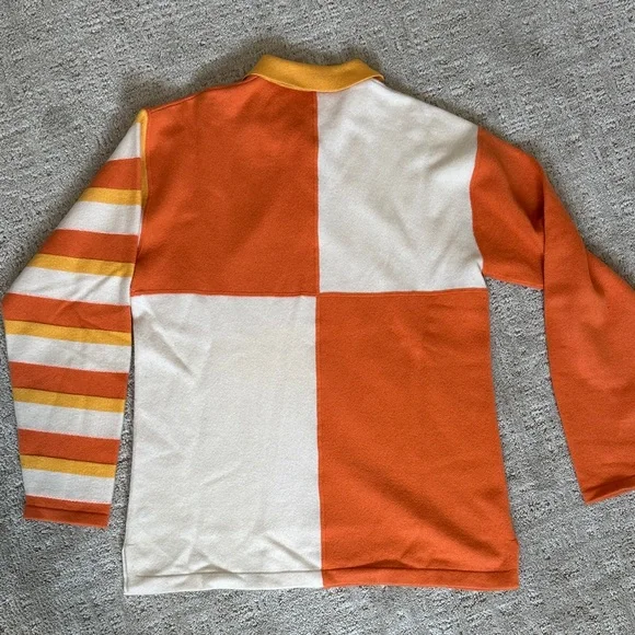 Guest In Residence Orange and White Unisex Sweater - Picture 3 of 3